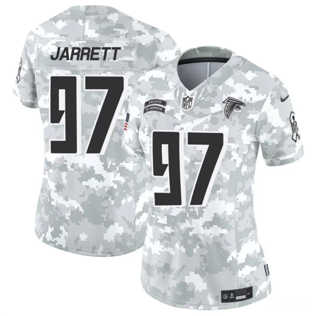 Women's Arctic Camo Atlanta Falcons #97 Grady Jarrett 2024 F.U.S.E Salute to Service Limited Stitched Football Jersey(Run Small)